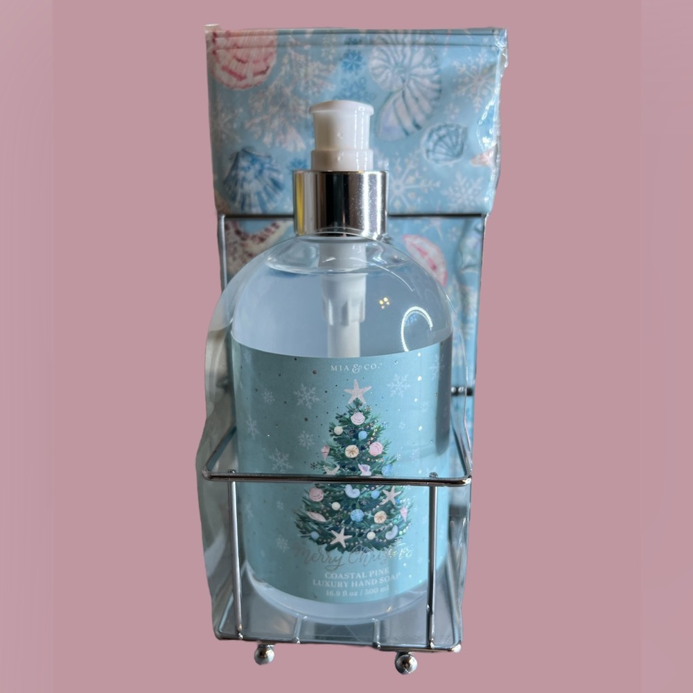 Mia & Co coastal pine Hand Soap, Guest Towel Bundle